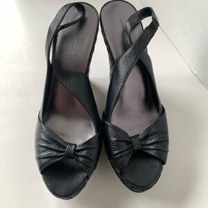 Banana Republic Black Wedge Sandals